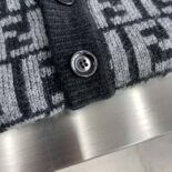 Fendi Men Black Cashmere Cardigan-FZC433APPAF05HY