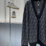 Fendi Men Black Cashmere Cardigan-FZC433APPAF05HY