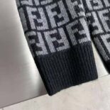 Fendi Men Black Cashmere Cardigan-FZC433APPAF05HY