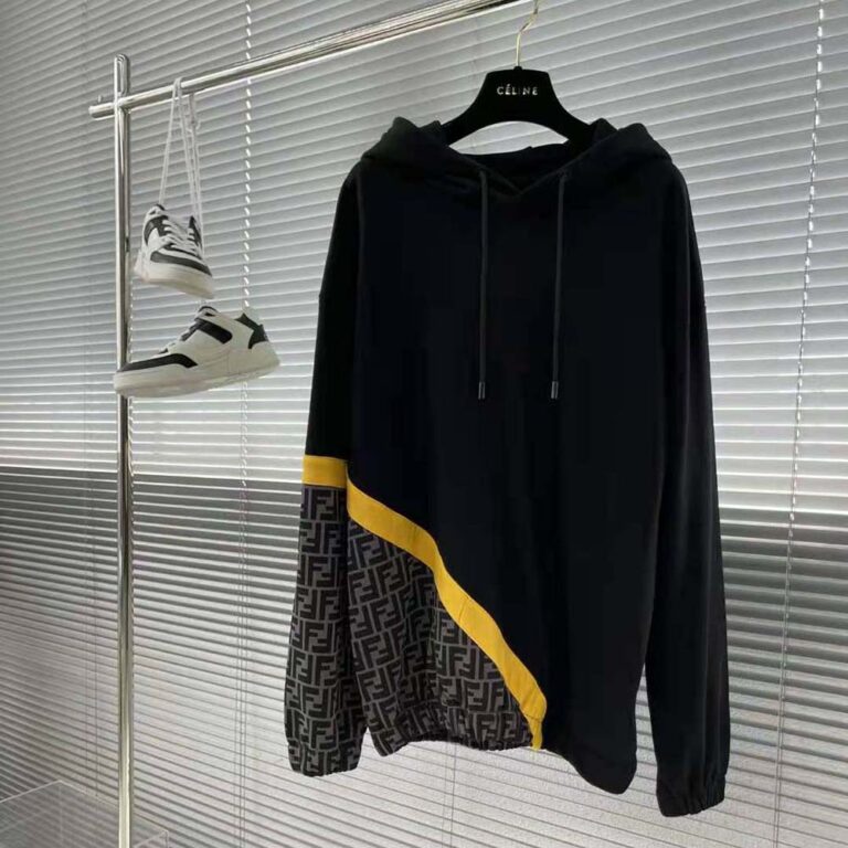 Fendi Men Black Jersey Sweatshirt-FAF681AN67F1KRX