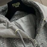 Fendi Men Blouson Gray Teddy Sweatshirt-FW1288AQMNF1MU3