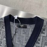 Fendi Men Blue Wool Cardigan-FZC491APJHF0QB0