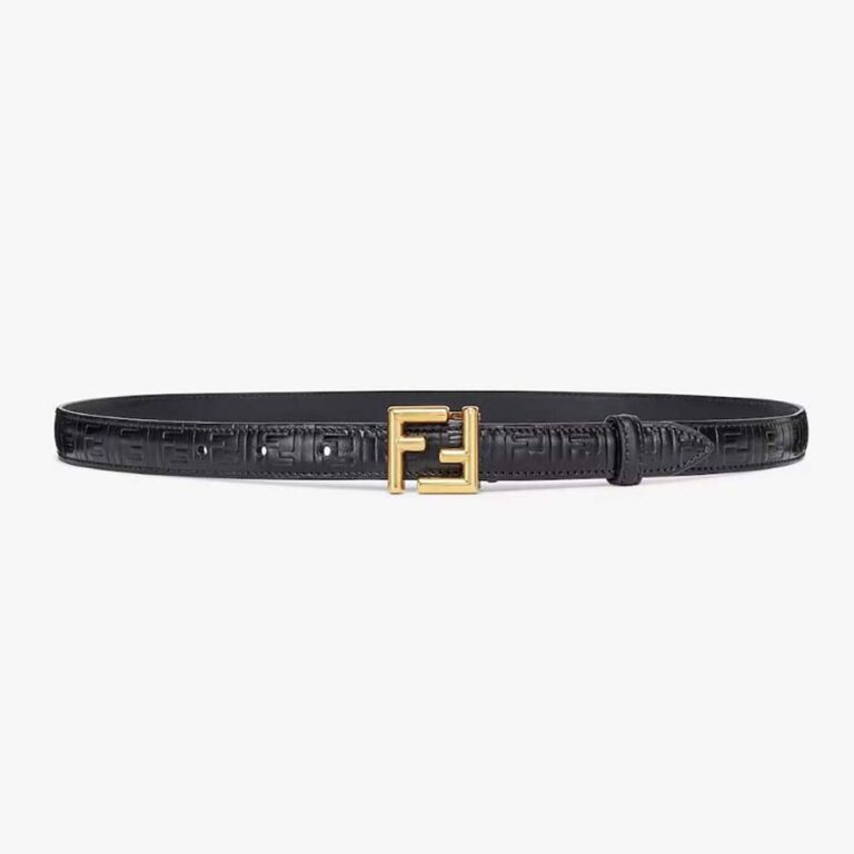 Fendi Women FF Belt Black Leather-8C0648AQ1VF04TX