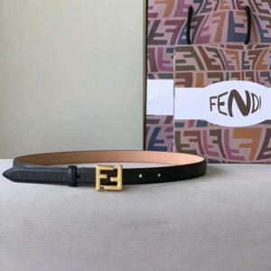 Fendi Women FF Belt Black Leather-8C0648AQ1VF04TX