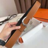 Hermes Men Luck Belt Buckle & Reversible Leather Strap 38 mm-Brown