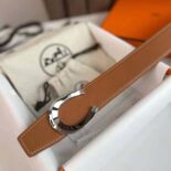 Hermes Men Luck Belt Buckle & Reversible Leather Strap 38 mm-Brown