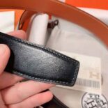 Hermes Men Luck Belt Buckle & Reversible Leather Strap 38 mm-Orange