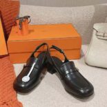Hermes Women Infinie 50 Pump in Goatskin-Black H241046Z 02360