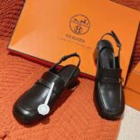 Hermes Women Infinie 50 Pump in Goatskin-Black H241046Z 02360