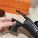Hermes Women Infinie 50 Pump in Goatskin-Black H241046Z 02360