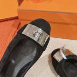Hermes Women Innocente Slingback in Goatskin-Black H241157Z 02350