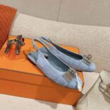 Hermes Women Innocente Slingback in Suede Goatskin-H241158Z 1D350