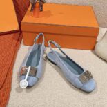 Hermes Women Innocente Slingback in Suede Goatskin-H241158Z 1D350