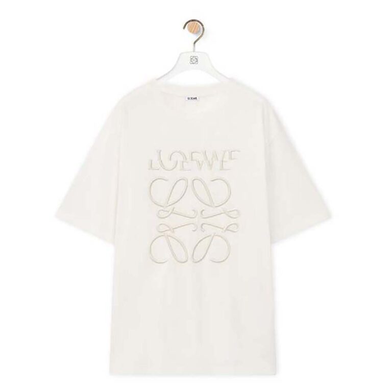 Loewe Men Loose Fit T-shirt in Cotton-White H526Y22XAG