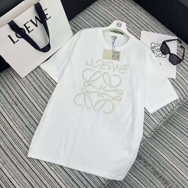 Loewe Men Loose Fit T-shirt in Cotton-White H526Y22XAG