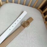 Loewe Women Reversible Anagram Ellipse Belt in Smooth Calfskin-Beige E619244X63