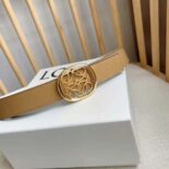 Loewe Women Reversible Anagram Ellipse Belt in Smooth Calfskin-Beige E619244X63