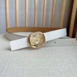 Loewe Women Reversible Anagram Ellipse Belt in Smooth Calfskin-Beige E619244X63