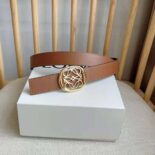 Loewe Women Reversible Anagram Ellipse Belt in Smooth Calfskin-Tan E619244X63