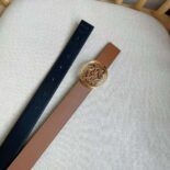 Loewe Women Reversible Anagram Ellipse Belt in Smooth Calfskin-Tan E619244X63