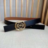 Loewe Women Reversible Anagram Ellipse Belt in Smooth Calfskin-Tan E619244X63