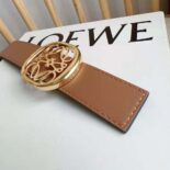 Loewe Women Reversible Anagram Ellipse Belt in Smooth Calfskin-Tan E619244X63