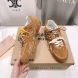 Miu Miu Women New Balance X Miu Miu 530 SL Suede Sneakers-Brown