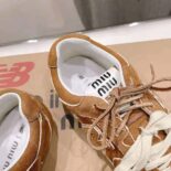 Miu Miu Women New Balance X Miu Miu 530 SL Suede Sneakers-Brown