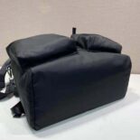 Prada Unisex Re-Nylon and Leather Backpack-Black 2VZ108