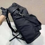 Prada Unisex Re-Nylon and Leather Backpack-Black 2VZ108