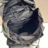 Prada Unisex Re-Nylon and Leather Backpack-Black 2VZ108