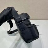 Prada Unisex Re-Nylon and Leather Shoulder Bag-Black 2VD062