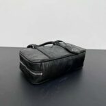 Prada Women Small Antique Nappa Leather Top Handle Bag-Black 1BA426