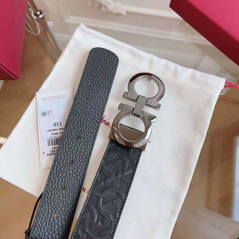 Salvatore Ferragamo Unisex Reversible and Adjustable Gancini Belt