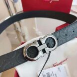 Salvatore Ferragamo Unisex Reversible and Adjustable Gancini Belt