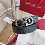 Salvatore Ferragamo Unisex Reversible and Adjustable Gancini Belt