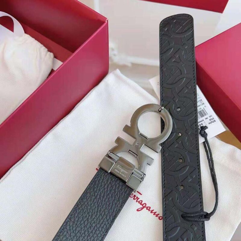 Salvatore Ferragamo Unisex Reversible and Adjustable Gancini Belt