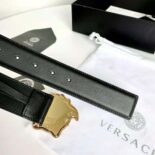 Versace Unisex La Medusa Leather Belt-Black DCDD442