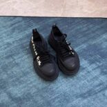 Alexander Mcqueen Unisex McQueen Graffiti Tread Slick Lace Up in Blackwhite