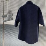 Dior Men Dior Charm Short-Sleeved Shirt Navy Cotton Poplin 243D589AY517-C589