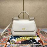 Dolce Gabbana D&G Women Medium Dauphine Leather Sicily Bag BB6002A10018H402