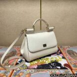 Dolce Gabbana D&G Women Medium Dauphine Leather Sicily Bag BB6002A10018H402