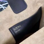 Loewe Unisex Medium Pebble Bucket Bag in Mellow Calfskin-Black AANBBBWX01