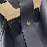Loewe Unisex Medium Pebble Bucket Bag in Mellow Calfskin-Black AANBBBWX01