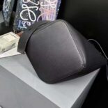 Loewe Unisex Medium Pebble Bucket Bag in Mellow Calfskin-Black AANBBBWX01
