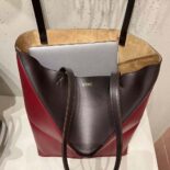 Loewe Unisex Puzzle Fold Tote in Shiny Calfskin-Black A779V25X07