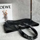 Loewe Unisex Fold Shopper in Paper Calfskin-Black B507X23X01