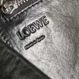 Loewe Unisex Fold Shopper in Paper Calfskin-Black B507X23X01