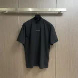 Balenciaga Men Back T-Shirt Medium Fit in Black Vintage Jersey