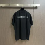 Balenciaga Men Back T-Shirt Medium Fit in Black Vintage Jersey